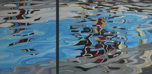 Liquescent  (diptych) 32x64  Oil on Canvas